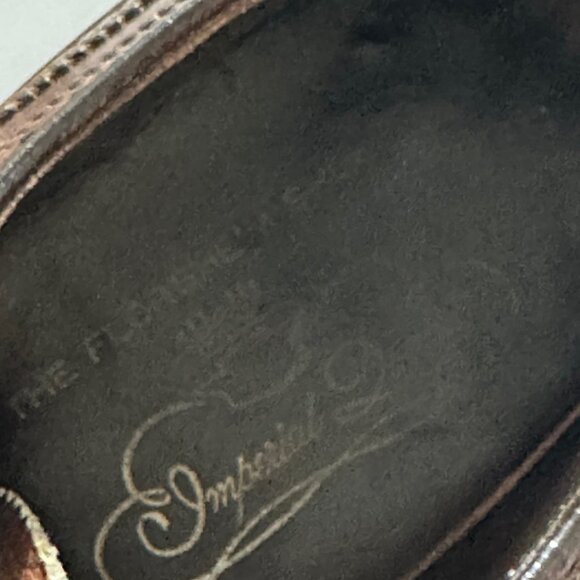 FLORSHEIM Royal Imperial 5Nail V Cleat 93602 Oxford Wingtp Size 10 C - Picture 7 of 8